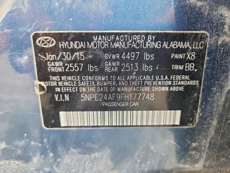 Продажа на аукционе авто 2015 Hyundai Sonata, vin: 5NPE24AF9FH177748, номер лота: 55555996