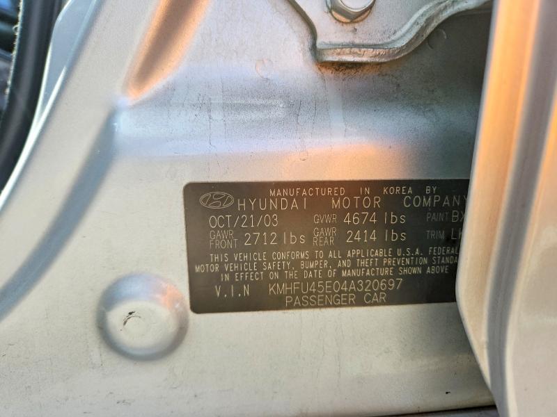 2004 Hyundai Xg მანქანა იყიდება აუქციონზე, vin: KMHFU45E04A320697, აუქციონის ნომერი: 54903686