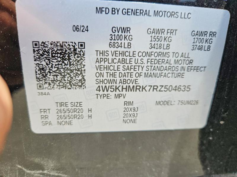 2024 Acura Zdx მანქანა იყიდება აუქციონზე, vin: 4W5KHMRK7RZ504635, აუქციონის ნომერი: 53267856