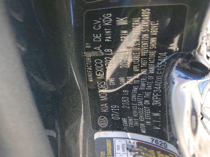 2020 Kia Forte მანქანა იყიდება აუქციონზე, vin: 3KPF34ADXLE155404, აუქციონის ნომერი: 53615106