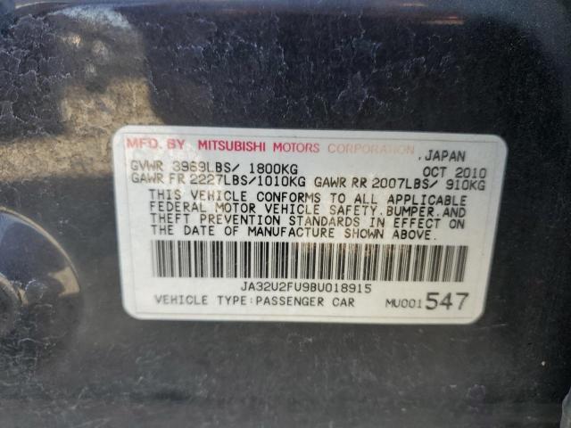 Aukcja sprzedaży 2011 Mitsubishi Lancer Es/es Sport, vin: JA32U2FU9BU018915, numer aukcji: 54896973