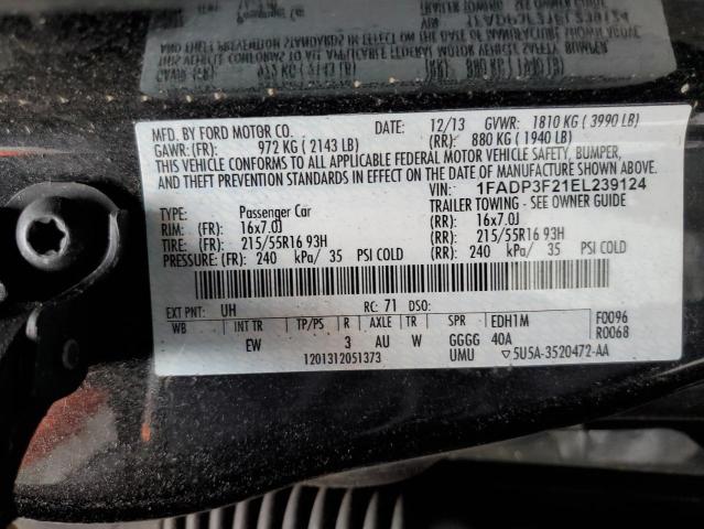 Продажа на аукционе авто 2014 Ford Focus Se, vin: 1FADP3F21EL239124, номер лота: 56668293