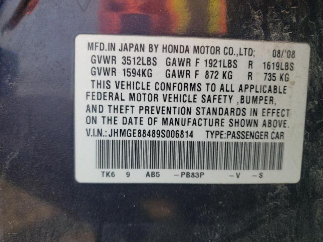 Продаж на аукціоні авто 2009 Honda Fit Sport, vin: JHMGE88489S006814, номер лоту: 55176023