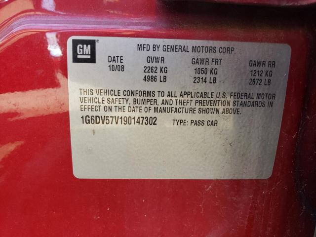 56044173 :رقم المزاد ، 1G6DV57V190147302 vin ، 2009 Cadillac Cts Hi Feature V6 مزاد بيع