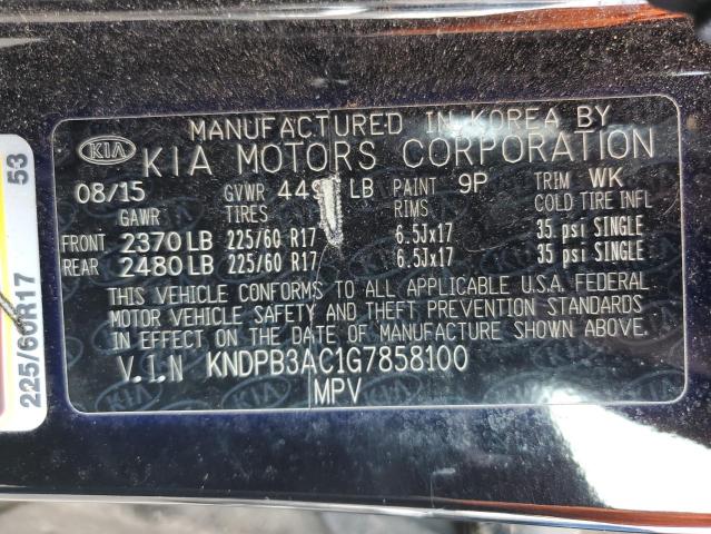 58349333 :رقم المزاد ، KNDPB3AC1G7858100 vin ، 2016 Kia Sportage Lx مزاد بيع