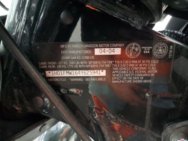 58001333 :رقم المزاد ، 1HD1FMW164Y625941 vin ، 2004 Harley-davidson Flhtpi مزاد بيع
