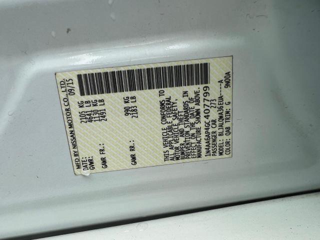 2016 Nissan Maxima 3.5s მანქანა იყიდება აუქციონზე, vin: 1N4AA6AP4GC407799, აუქციონის ნომერი: 56382503