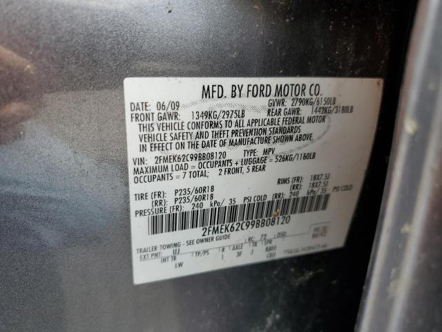 Aukcja sprzedaży 2009 Ford Flex Sel, vin: 2FMEK62C99BB08120, numer aukcji: 57536403