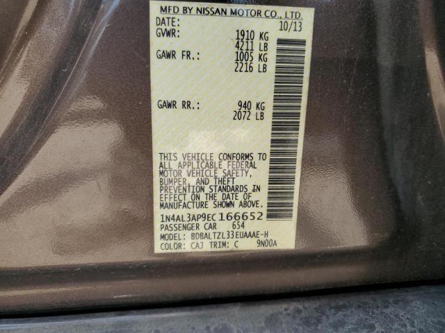 2014 Nissan Altima 2.5 მანქანა იყიდება აუქციონზე, vin: 1N4AL3AP9EC166652, აუქციონის ნომერი: 55654783