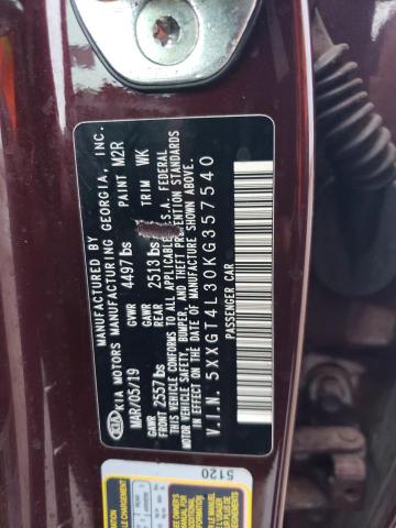 2019 Kia Optima Lx მანქანა იყიდება აუქციონზე, vin: 5XXGT4L30KG357540, აუქციონის ნომერი: 55995813