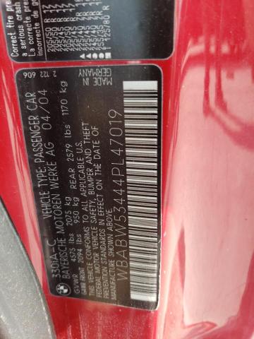 54675673 :رقم المزاد ، WBABW53444PL47019 vin ، 2004 Bmw 330 Ci مزاد بيع