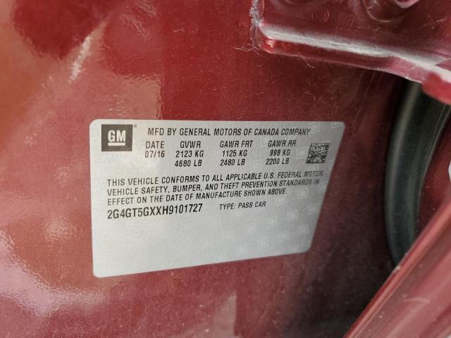 Продаж на аукціоні авто 2017 Buick Regal Gs, vin: 2G4GT5GXXH9101727, номер лоту: 57022173
