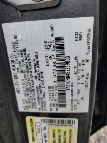 57064343 :رقم المزاد ، 1FA6P0HD4E5359803 vin ، 2014 Ford Fusion Se مزاد بيع