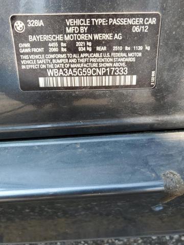 2012 Bmw 328 I მანქანა იყიდება აუქციონზე, vin: WBA3A5G59CNP17333, აუქციონის ნომერი: 56517783
