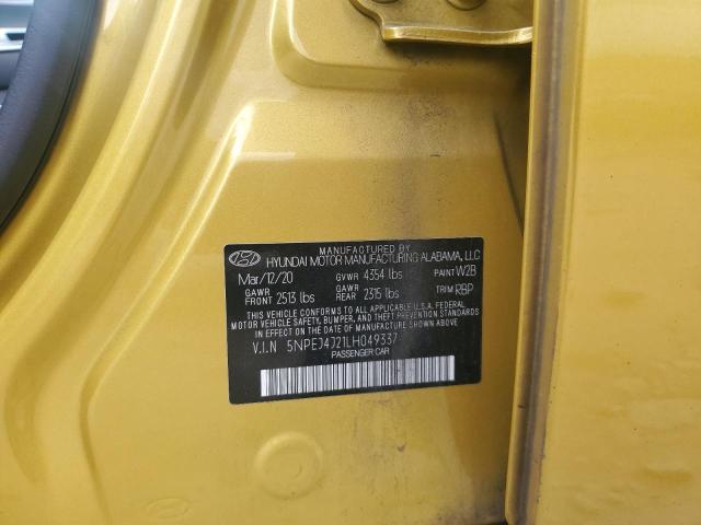 Aukcja sprzedaży 2020 Hyundai Sonata Sel Plus, vin: 5NPEJ4J21LH049337, numer aukcji: 54482633