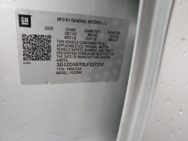 2020 Chevrolet Malibu Lt მანქანა იყიდება აუქციონზე, vin: 1G1ZD5ST0LF117152, აუქციონის ნომერი: 55989863