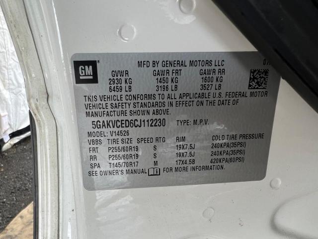 Aukcja sprzedaży 2012 Buick Enclave, vin: 5GAKVCED6CJ112230, numer aukcji: 58321633