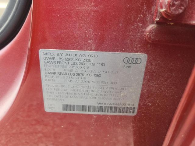 Продаж на аукціоні авто 2014 Audi Q5 Premium, vin: WA1CFAFP4EA001914, номер лоту: 55795223