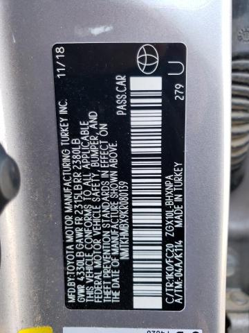 57797053 :رقم المزاد ، NMTKHMBX9KR080139 vin ، 2019 Toyota C-hr Xle مزاد بيع