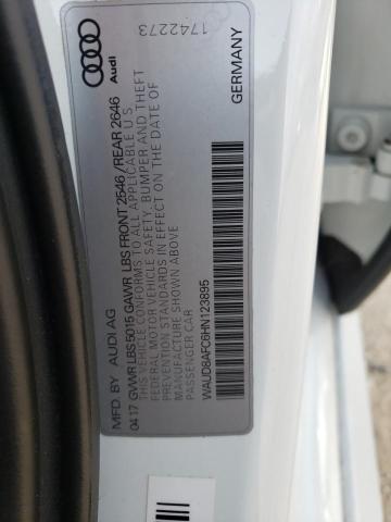 2017 Audi A6 Premium Plus მანქანა იყიდება აუქციონზე, vin: WAUD8AFC6HN123895, აუქციონის ნომერი: 54504263