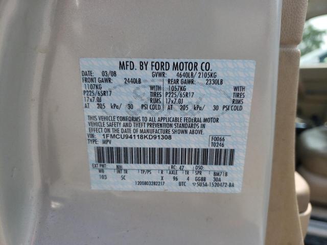 55252313 :رقم المزاد ، 1FMCU94118KD91308 vin ، 2008 Ford Escape Limited مزاد بيع