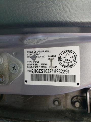 Aukcja sprzedaży 2004 Honda Civic Dx Vp, vin: 2HGES16324H932291, numer aukcji: 57953793
