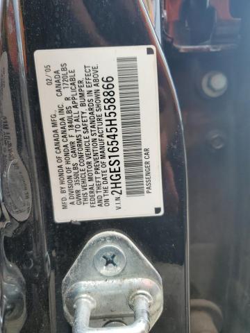 57452483 :رقم المزاد ، 2HGES16545H558866 vin ، 2005 Honda Civic Lx مزاد بيع