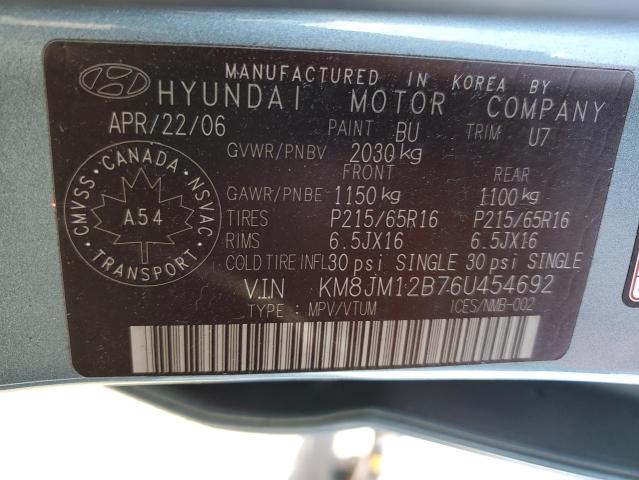 2006 Hyundai Tucson Gl მანქანა იყიდება აუქციონზე, vin: KM8JM12B76U454692, აუქციონის ნომერი: 58230253