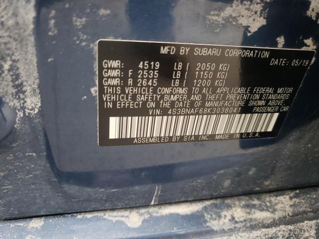 Продажа на аукционе авто 2019 Subaru Legacy 2.5i Premium, vin: 4S3BNAF68K3038041, номер лота: 54279033