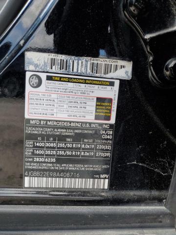 56127733 :رقم المزاد ، 4JGBB22E98A408716 vin ، 2008 Mercedes-benz Ml 320 Cdi مزاد بيع