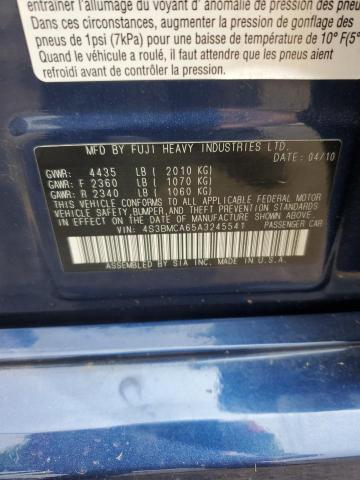 Aukcja sprzedaży 2010 Subaru Legacy 2.5i, vin: 4S3BMCA65A3245541, numer aukcji: 58348873