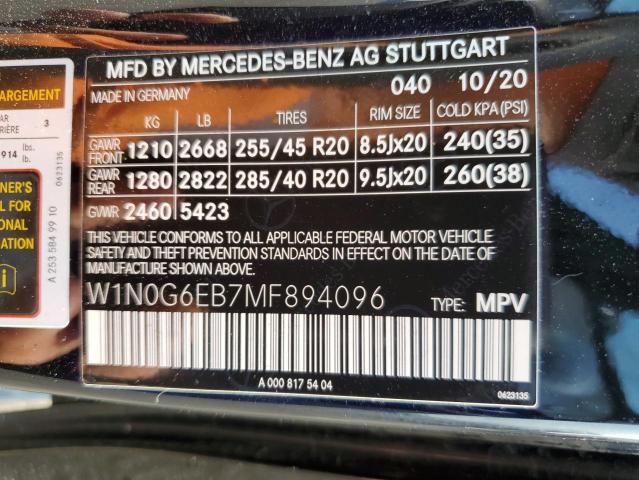 56593903 :رقم المزاد ، W1N0G6EB7MF894096 vin ، 2021 Mercedes-benz Glc 43 4matic Amg مزاد بيع