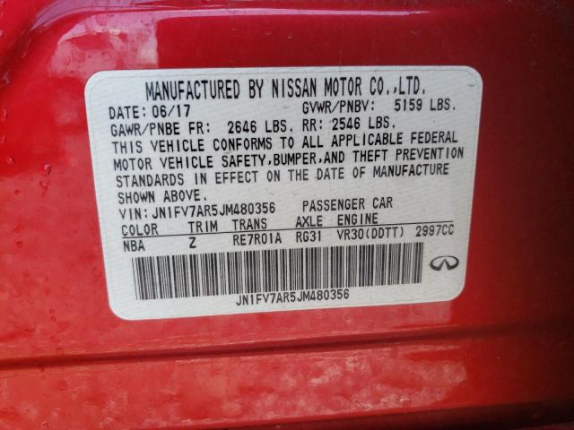 Продажа на аукционе авто 2018 Infiniti Q50 Red Sport 400, vin: JN1FV7AR5JM480356, номер лота: 55696393