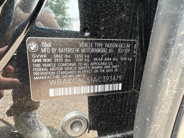 55509573 :رقم المزاد ، WBAKC6C51AC393479 vin ، 2010 Bmw 750 I Xdrive مزاد بيع