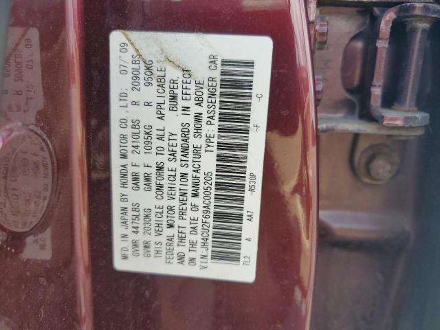 58243193 :رقم المزاد ، JH4CU2F69AC005205 vin ، 2010 Acura Tsx مزاد بيع