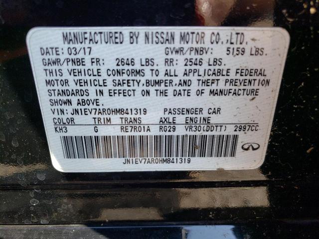53522793 :رقم المزاد ، JN1EV7AR0HM841319 vin ، 2017 Infiniti Q50 Premium مزاد بيع