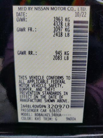 57004063 :رقم المزاد ، 1N4BL4DV0PN320970 vin ، 2023 Nissan Altima Sv مزاد بيع
