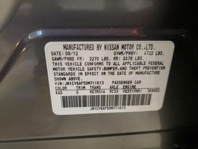 55177483 :رقم المزاد ، JN1CV6AP5DM711613 vin ، 2013 Infiniti G37 Base مزاد بيع
