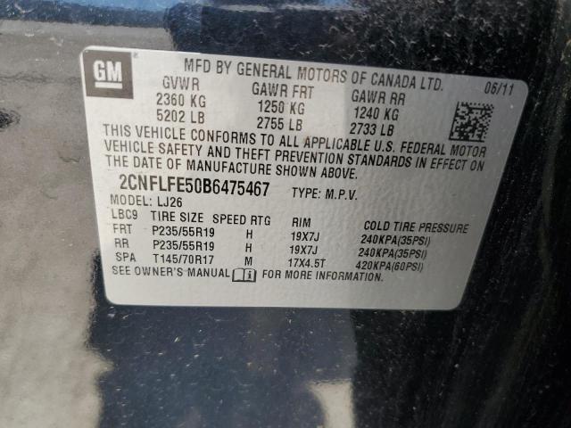 Продаж на аукціоні авто 2011 Chevrolet Equinox Ltz, vin: 2CNFLFE50B6475467, номер лоту: 57840613