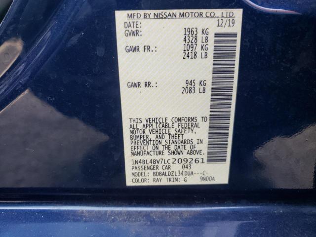 Aukcja sprzedaży 2020 Nissan Altima S, vin: 1N4BL4BV7LC209261, numer aukcji: 55597373