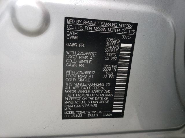 2018 Nissan Rogue S მანქანა იყიდება აუქციონზე, vin: KNMAT2MT5JP511451, აუქციონის ნომერი: 55146723