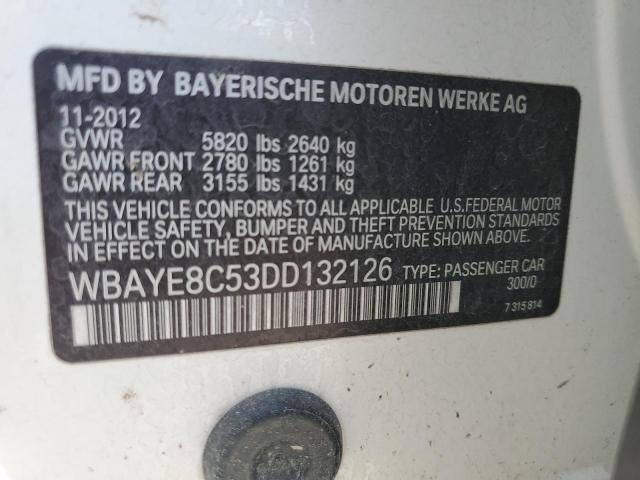 2013 Bmw 750 Li მანქანა იყიდება აუქციონზე, vin: WBAYE8C53DD132126, აუქციონის ნომერი: 56220753