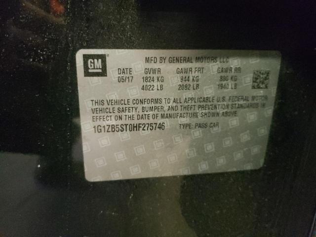 2017 Chevrolet Malibu Ls მანქანა იყიდება აუქციონზე, vin: 1G1ZB5ST0HF275746, აუქციონის ნომერი: 55443883