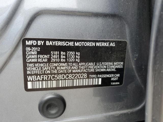 2013 Bmw 535 I მანქანა იყიდება აუქციონზე, vin: WBAFR7C58DC822028, აუქციონის ნომერი: 56514563