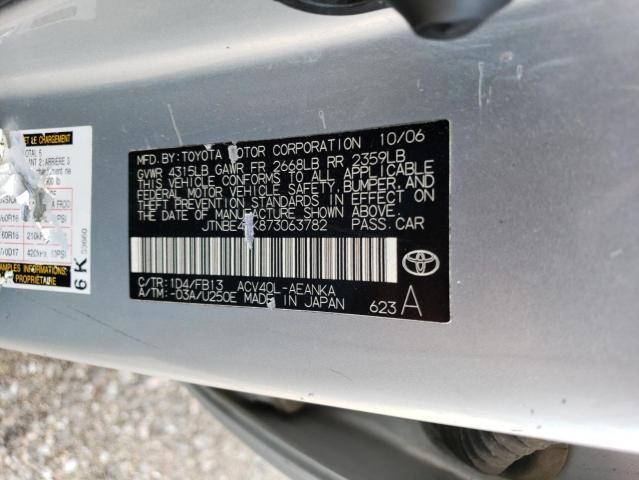 2007 Toyota Camry Ce მანქანა იყიდება აუქციონზე, vin: JTNBE46K873063782, აუქციონის ნომერი: 56497653