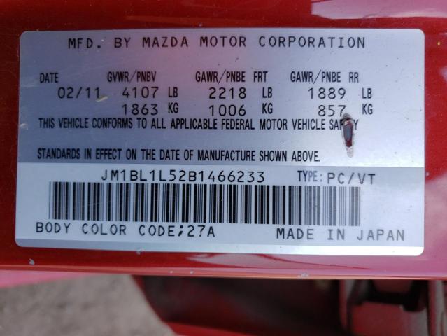 Aukcja sprzedaży 2011 Mazda 3 S, vin: JM1BL1L52B1466233, numer aukcji: 54912303