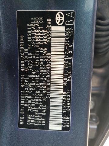2019 Toyota Corolla L მანქანა იყიდება აუქციონზე, vin: 5YFBURHE9KP902060, აუქციონის ნომერი: 57171863