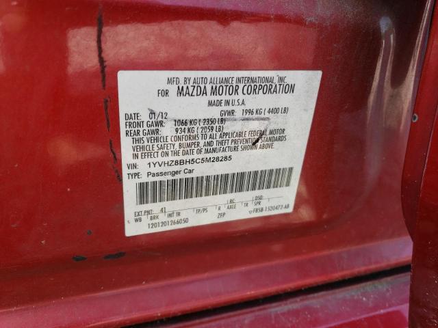 Продаж на аукціоні авто 2012 Mazda 6 I, vin: 1YVHZ8BH5C5M28285, номер лоту: 54620673