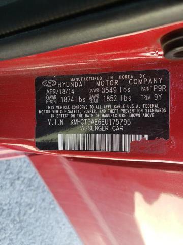 2014 Hyundai Accent Gls მანქანა იყიდება აუქციონზე, vin: KMHCT5AE6EU175795, აუქციონის ნომერი: 57761553