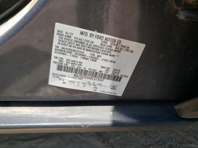 57718723 :رقم المزاد ، MAJ3S2GE6KC272547 vin ، 2019 Ford Ecosport Se مزاد بيع